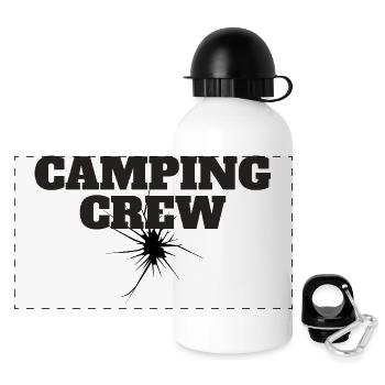 Camping Crew - Panorama Trinkflasche mit Deckel 500 ml - Weiß - Vorne