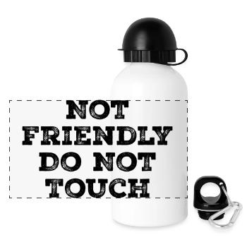 Not friendly do not touch - Panoramic Thermal Bottle with Lid 500 ml - white - Front