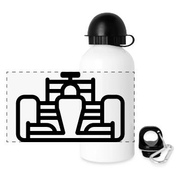 Race Car - Panoramic Thermal Bottle with Lid 500 ml - white - Front