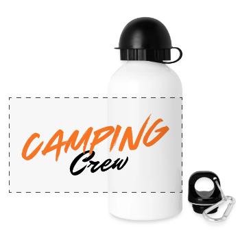 Camping Crew - Panorama Trinkflasche mit Deckel 500 ml - Weiß - Vorne