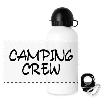 Camping Crew - Panorama Trinkflasche mit Deckel 500 ml - Weiß - Vorne