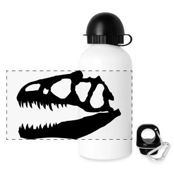 Allosaurus - Panorama Trinkflasche mit Deckel 500 ml - Weiß - Vorne
