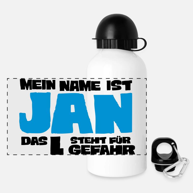 janvier - Gourde panoramique avec couvercle 500 ml - blanc