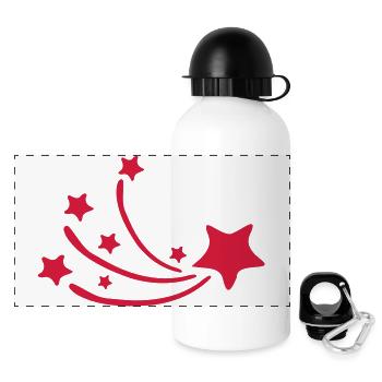 shooting_stars_2 - Panoramic Thermal Bottle with Lid 500 ml - white - Front
