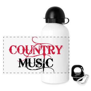 Country Music - Panoramic Thermal Bottle with Lid 500 ml - white - Front