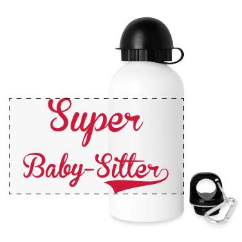 Baby-sitter / Babysitter / Bébé / Babysitting - Panoramic Thermal Bottle with Lid 500 ml - white - Front