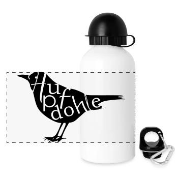 Hupfdohle - Panorama Trinkflasche mit Deckel 500 ml - Weiß - Vorne