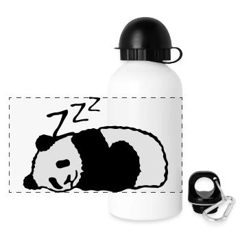 panda dort sieste dormir 5 - Gourde panoramique avec couvercle 500 ml - blanc - Devant