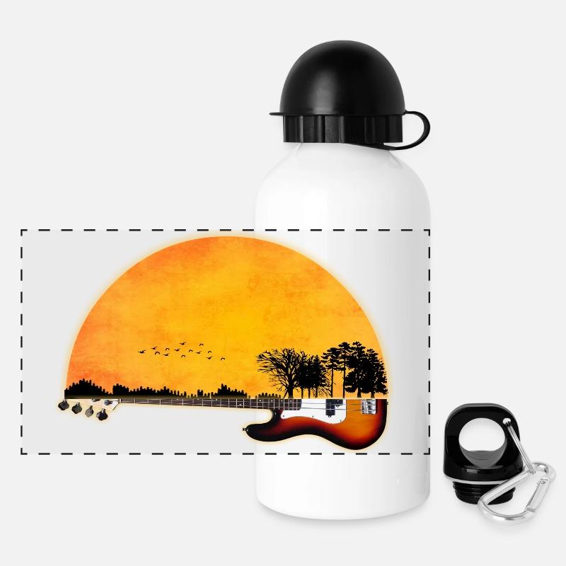 nature guitar - Panoramic Thermal Bottle with Lid 500 ml - white