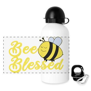 Christian Motif Children's Baptism - Panoramic Thermal Bottle with Lid 500 ml - white - Front