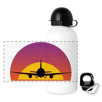 Air travel - Panoramic Thermal Bottle with Lid 500 ml - white - Front
