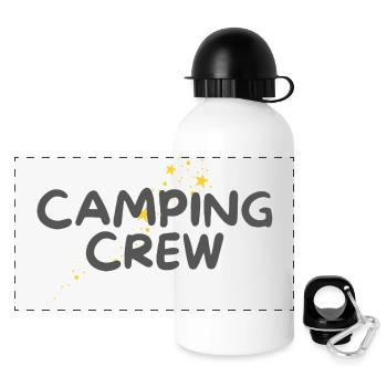 Camping Crew - Panorama Trinkflasche mit Deckel 500 ml - Weiß - Vorne
