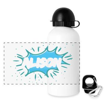 Gift for Alison - Panoramic Thermal Bottle with Lid 500 ml - white - Front