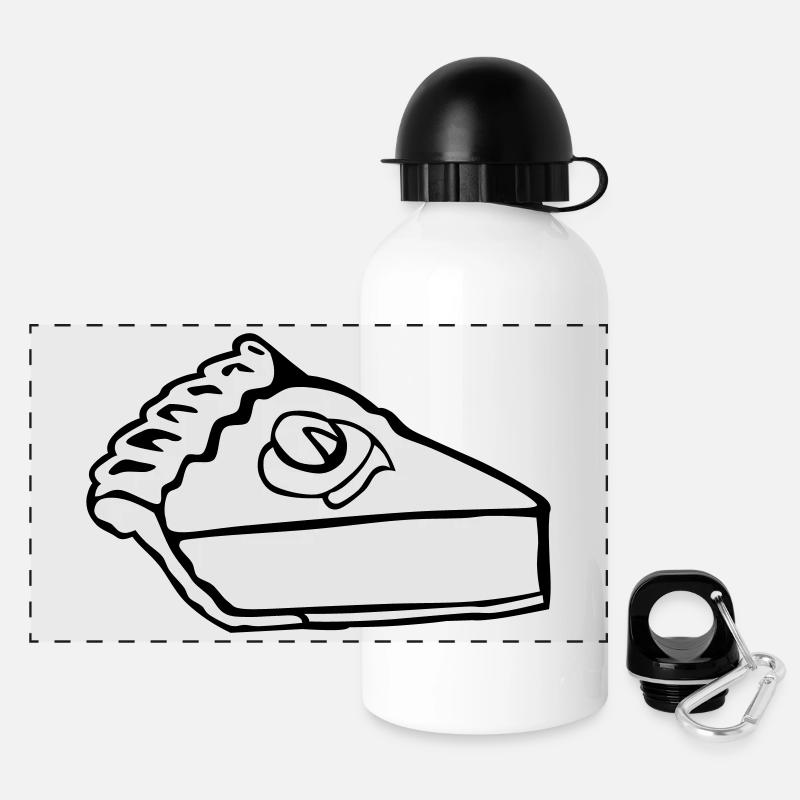 Slice of pumpkin pie - Panoramic Thermal Bottle with Lid 500 ml - white