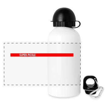 super-picole - Panorama Trinkflasche mit Deckel 500 ml - Weiß - Vorne