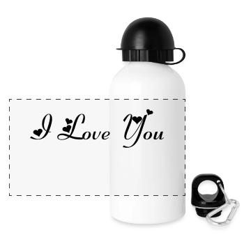 i love you 2 - Panoramic Thermal Bottle with Lid 500 ml - white - Front