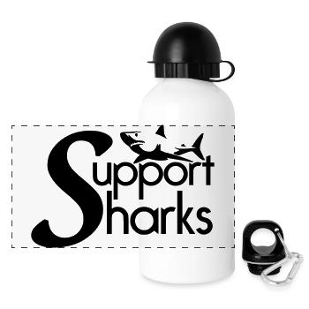 Support Sharks - Panoramic Thermal Bottle with Lid 500 ml - white - Front