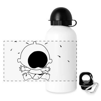baby on board - Panorama Trinkflasche mit Deckel 500 ml - Weiß - Vorne