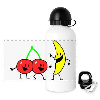 fruit salad two - Gourde panoramique avec couvercle 500 ml - blanc - Devant