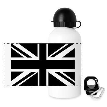 British Flag - Panoramic Thermal Bottle with Lid 500 ml - white - Front