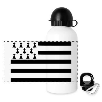 drapeaubreizh011 - Gourde panoramique avec couvercle 500 ml - blanc - Devant