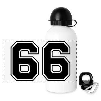 66 - Panorama Trinkflasche mit Deckel 500 ml - Weiß - Vorne