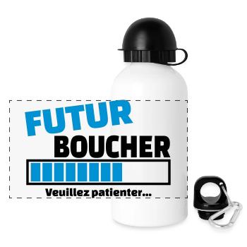 futur boucher - Gourde panoramique avec couvercle 500 ml - blanc - Devant