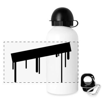 empty_graffiti_frame - Panorama Trinkflasche mit Deckel 500 ml - Weiß - Vorne