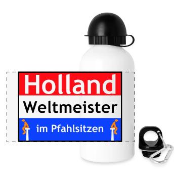 Hollande - Gourde panoramique avec couvercle 500 ml - blanc - Devant