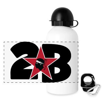Corsica ! - Panorama Trinkflasche mit Deckel 500 ml - Weiß - Vorne