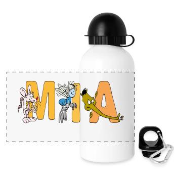 Mia - Panorama Trinkflasche mit Deckel 500 ml - Weiß - Vorne