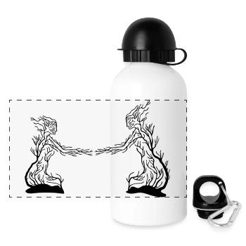 man_and_woman_mw6 - Panoramic Thermal Bottle with Lid 500 ml - white - Front