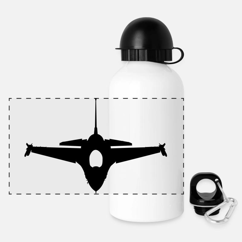 Avion - Gourde panoramique avec couvercle 500 ml - blanc