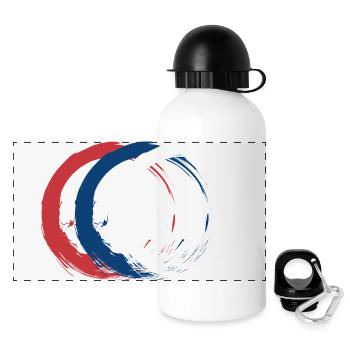Serbie - Gourde panoramique avec couvercle 500 ml - blanc - Devant