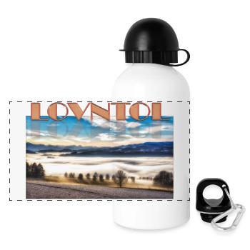 Lavanttal - Panorama Trinkflasche mit Deckel 500 ml - Weiß - Vorne
