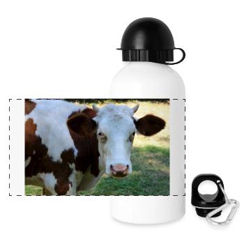 Cow Poster - Panoramic Thermal Bottle with Lid 500 ml - white - Front