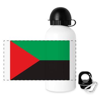 Drapeau Martinique / Martinique flag - Gourde panoramique avec couvercle 500 ml - blanc - Devant