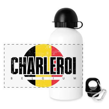 T E Abstraktes Emblem - Panorama Trinkflasche mit Deckel 500 ml - Weiß - Vorne