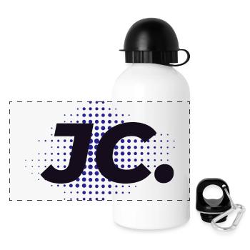 JC. Punkte - Panorama Trinkflasche mit Deckel 500 ml - Weiß - Vorne