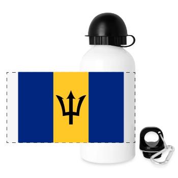 Barbados - Panorama Trinkflasche mit Deckel 500 ml - Weiß - Vorne