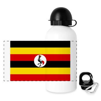 Uganda - Panoramic Thermal Bottle with Lid 500 ml - white - Front