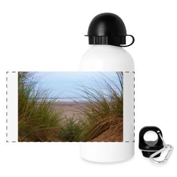 Dünen - Panorama Trinkflasche mit Deckel 500 ml - Weiß - Vorne