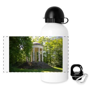 Pavillon - Panorama Trinkflasche mit Deckel 500 ml - Weiß - Vorne