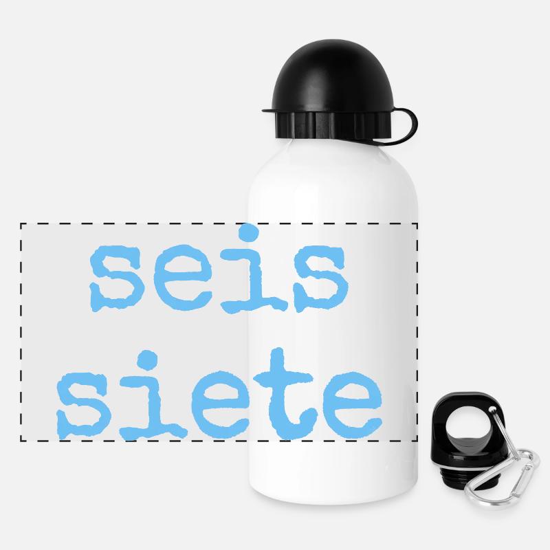 Seis Siete - Espagnol 67 - Gourde panoramique avec couvercle 500 ml - blanc