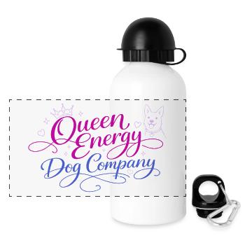 Queen Energy, Compagnie de chiens - Gourde panoramique avec couvercle 500 ml - blanc - Devant