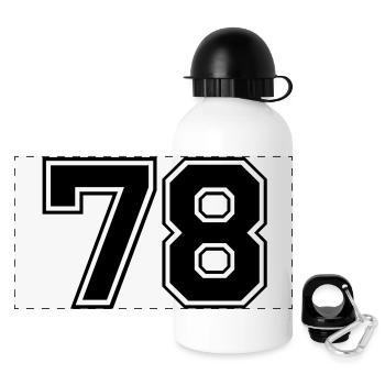 78 - Panorama Trinkflasche mit Deckel 500 ml - Weiß - Vorne