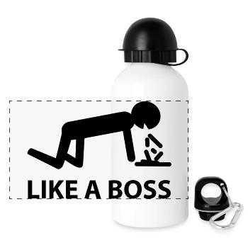 like a boss - Gourde panoramique avec couvercle 500 ml - blanc - Devant