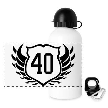 40 - Panorama Trinkflasche mit Deckel 500 ml - Weiß - Vorne