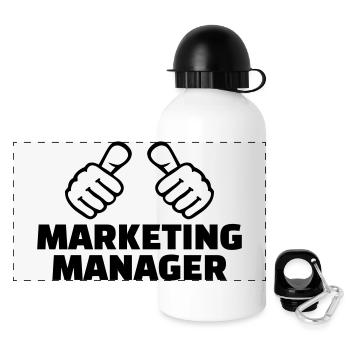 Marketing manager - Panoramic Thermal Bottle with Lid 500 ml - white - Front