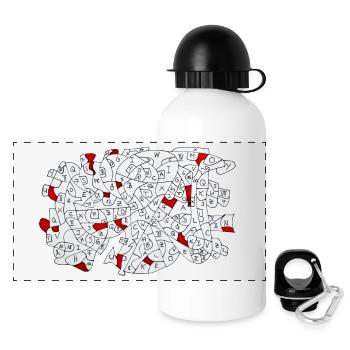 Je le fais à ma façon - Gourde panoramique avec couvercle 500 ml - blanc - Devant